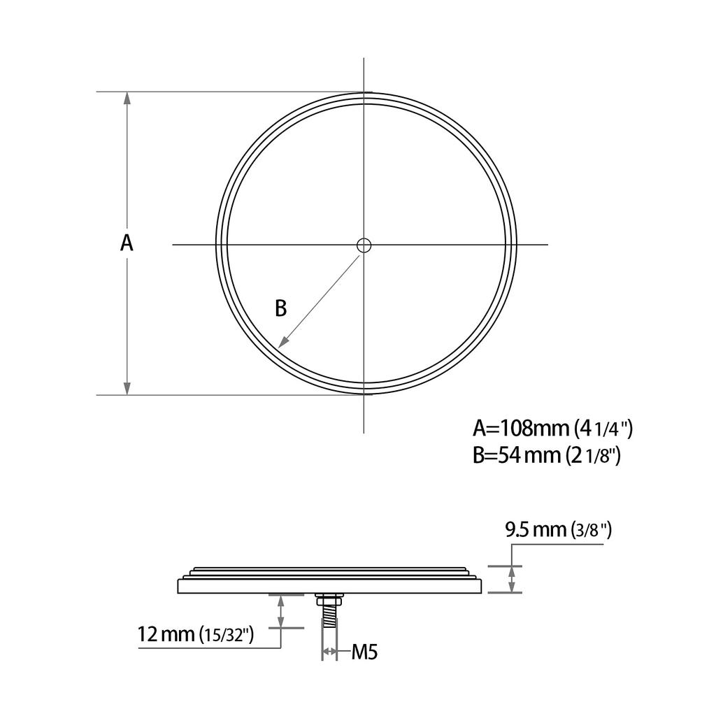 MFC PRO Yellow, Round Diameter 4.2 Inches (108 Mm), 2 Reflectors, Card Trailer, General
