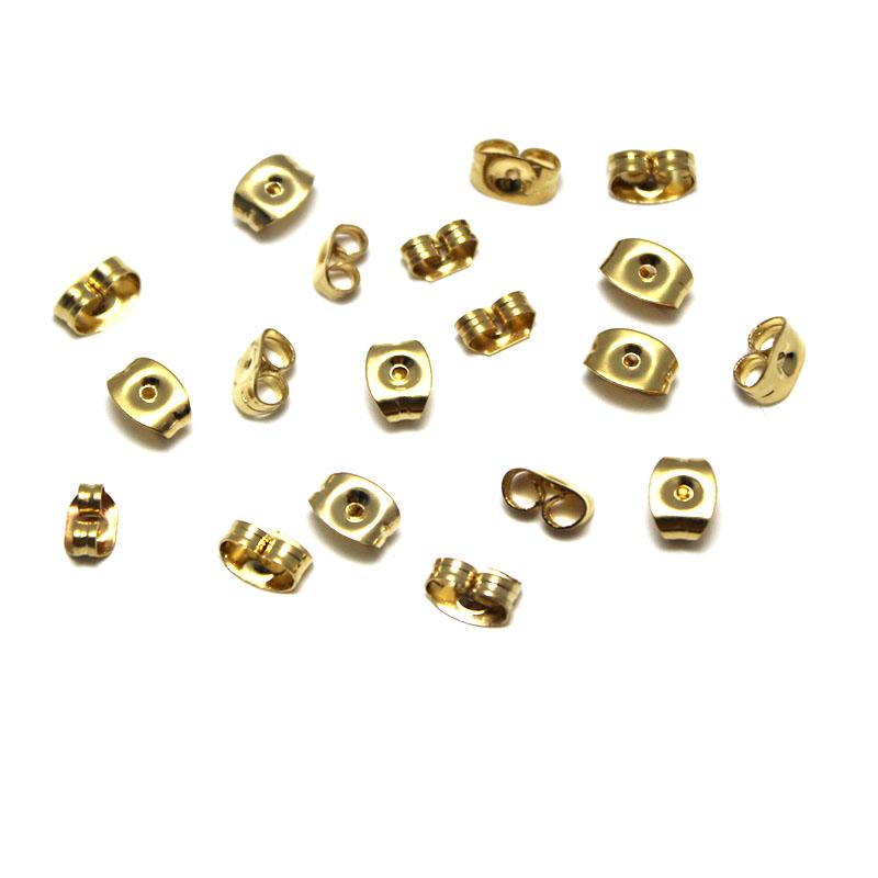 100pcs/lot 5mm 6mm Stainless Steel Earring Backs Stoppers Ear Plugs for Stud Earrings Jewelry Making DIY Earring Accessories