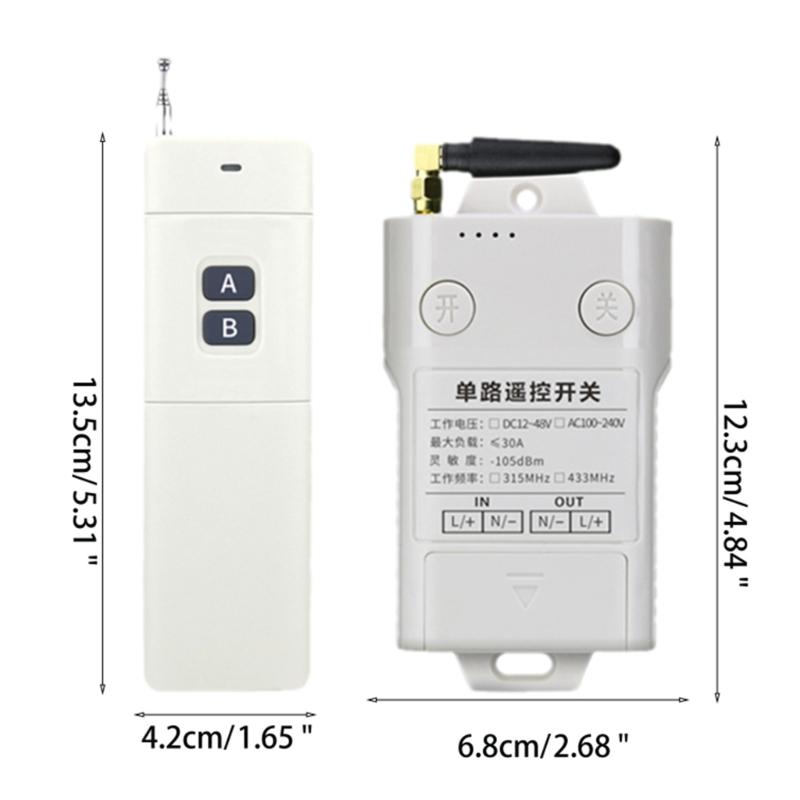 Universal Remote Control 433Mhz 315Mhz 3000m RF Receiver Transmitter Wireless RF Remote for High-power Water Pump