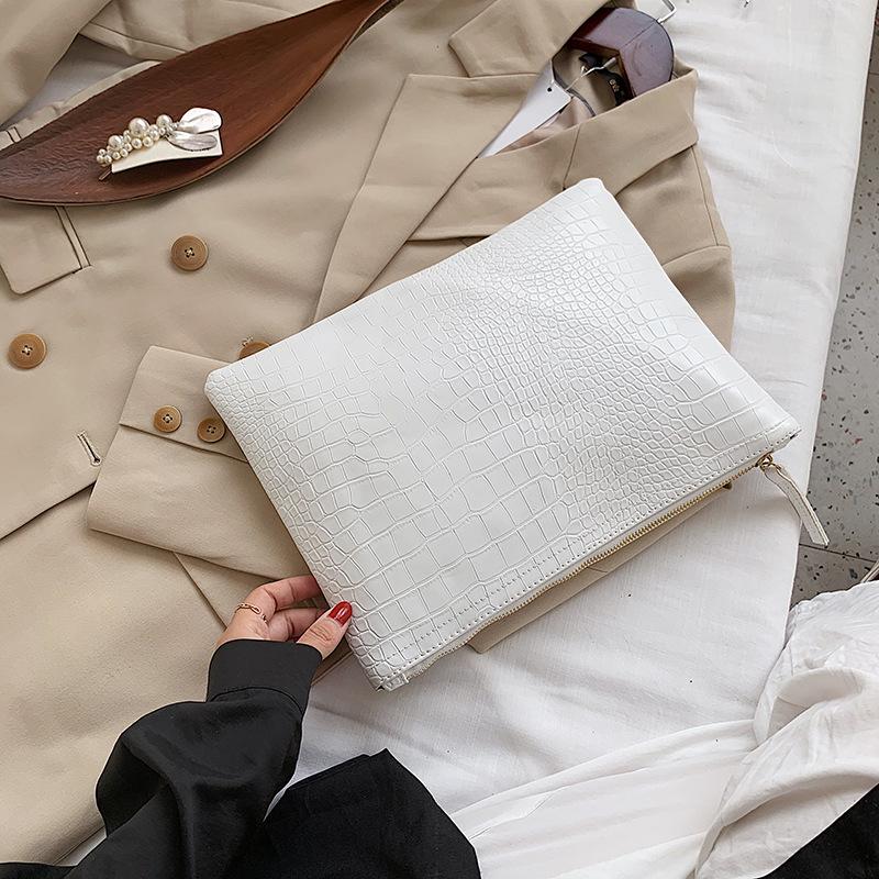Women Fashion Handbag And Purse Stone Pattern Soft PU Leather Envelope Bag Large Capacity Ladies Day Clutch Wallet For Party
