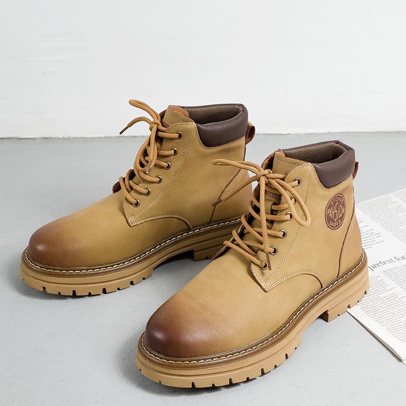 New Young Men Travel Ankle Boots Winter Classic Male Shoes Fashion Men's Leather Cowboy Boot Outdoor Casual Handmade Sneakers