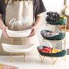Three Layer Dessert Tableware Snack Plate Ceramic Tableware Salad Plate Fruit Plate