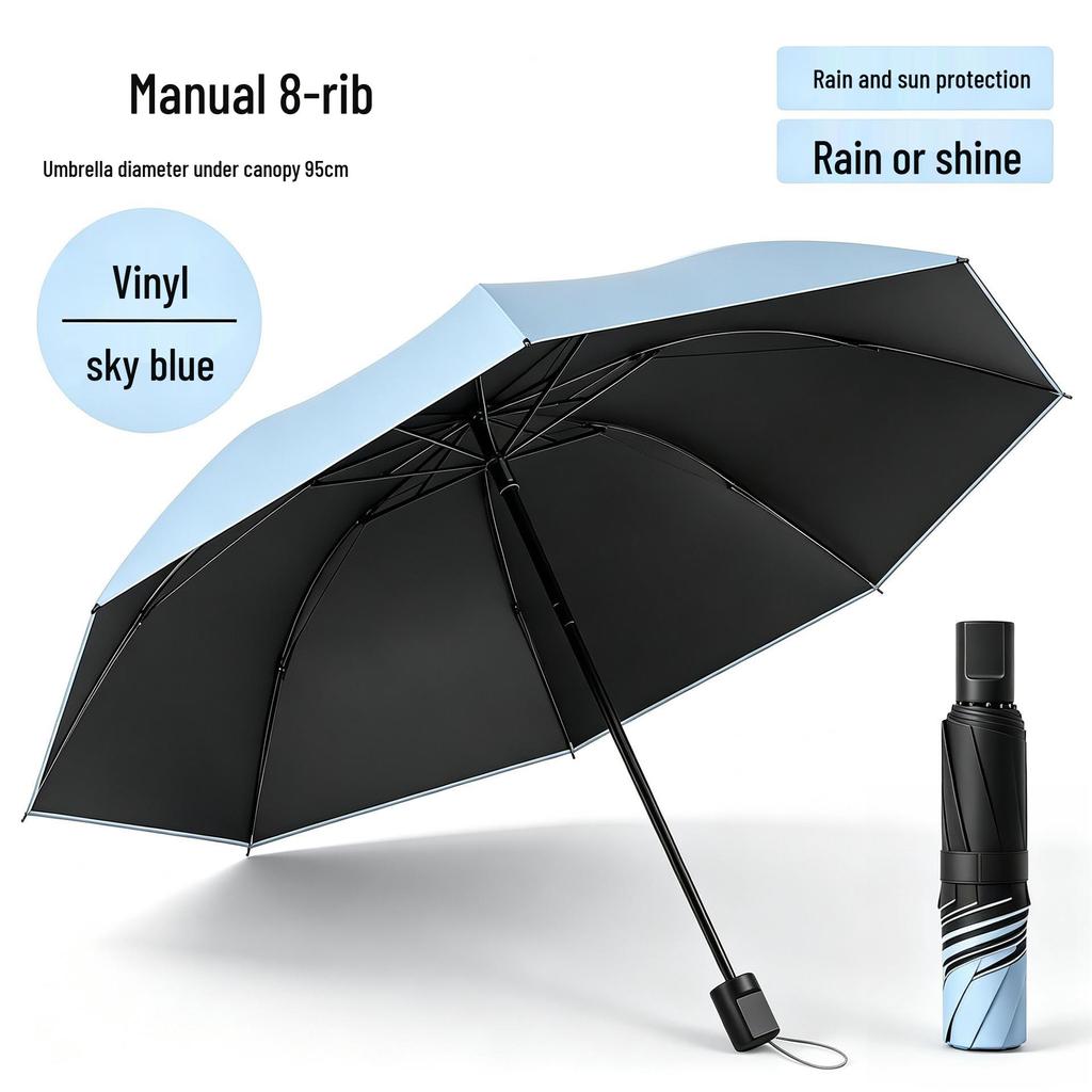 Mini Women's Five-Fold Sun Protection Lightweight Umbrella - Compact Capsule Design