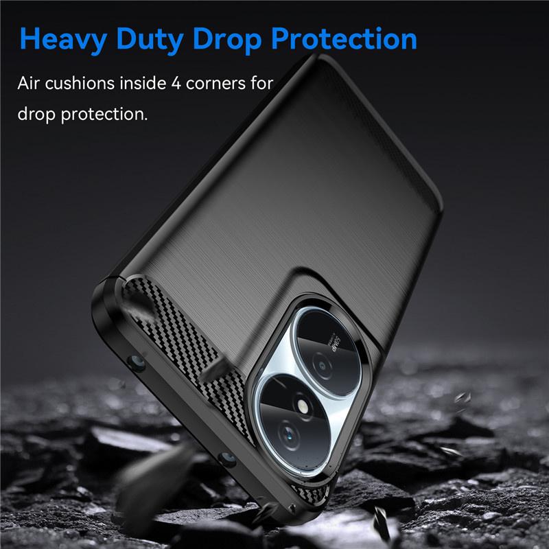 Coque pour Honor X7b Pour Honor X7b Coque 6,8 pouces Fibre de Carbone Antichoc Silicone Pare-chocs Pour Honor X7b Fundas