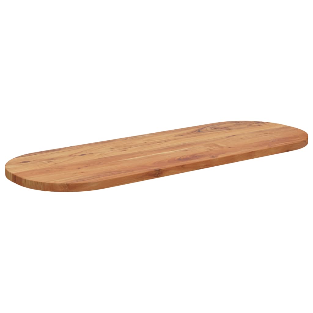Table Top 110 x 40 x 2.5 cm Oval Solid Acacia Wood