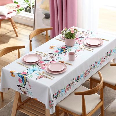 Nieuwe Printe Rechthoek Ronde Tafelkleden Waterdicht Plastic PVC Oliebestendig Tafelkleden Tafelkleed Huisdecoratie Kerst Tafelkleed