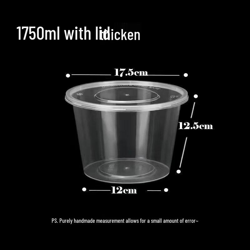 

Large 1750ML Disposable Plastic Meal Boxes (30 Sets)