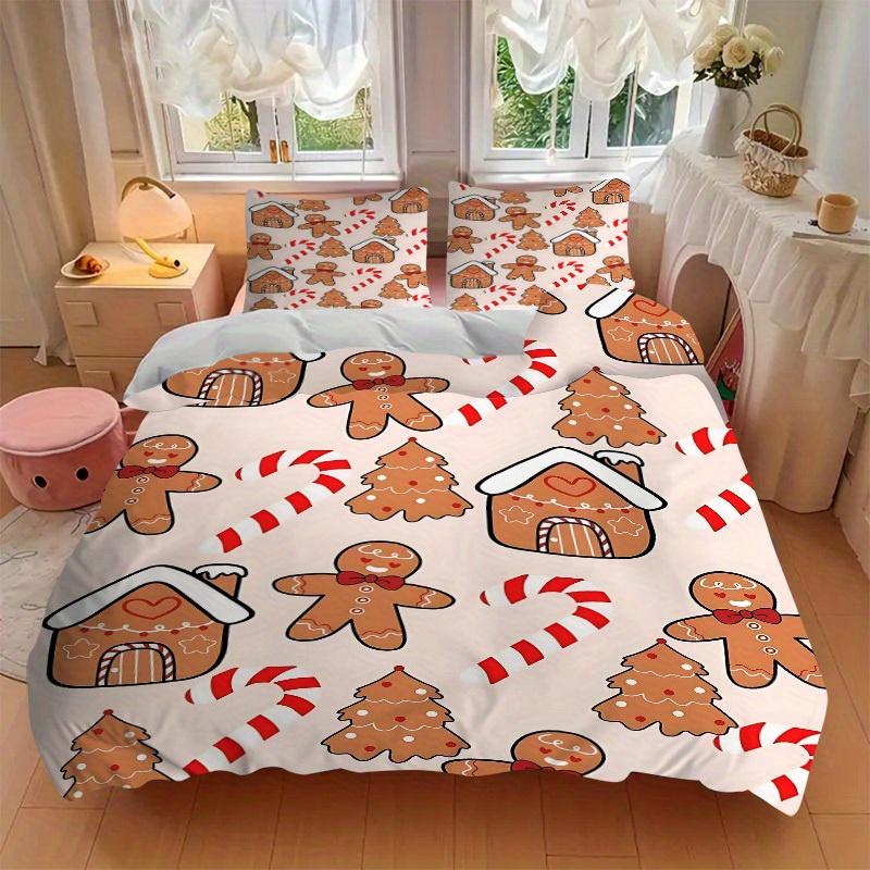 3pcs Christmas Decorations Bedding Set, Breathable and Soft, Suitable for All Seasons, Ideal for Home Use, Suitable for Bedroom Decor 21141