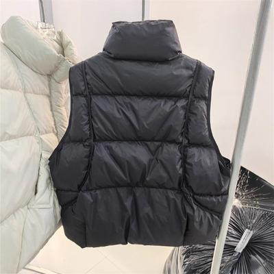 Down Vest Women's New Spring and Autumn Loose and Fashionable Duck Down Warm Vest Vest Outside