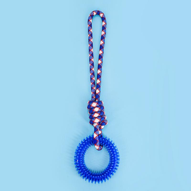 

Интерактивное обучение собак, игрушечное кольцо для домашних животных, кольцо с шипами, устойчивое к укусам собак, чистка зубов, товары для домашних животных синий