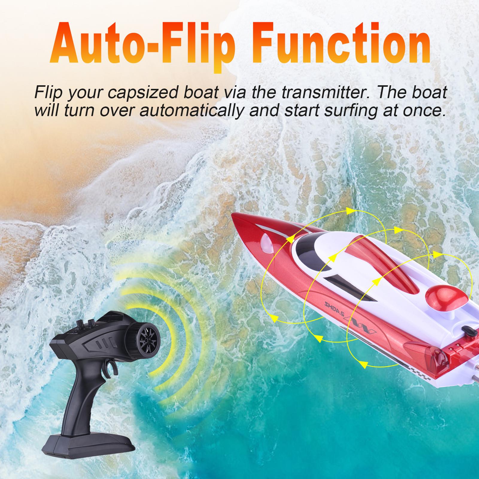 

Радиоуправляемая лодка, 2,4G 35 км/ч Высокоскоростная лодка для озер и бассейнов, Электрические игрушки для взрослых детей