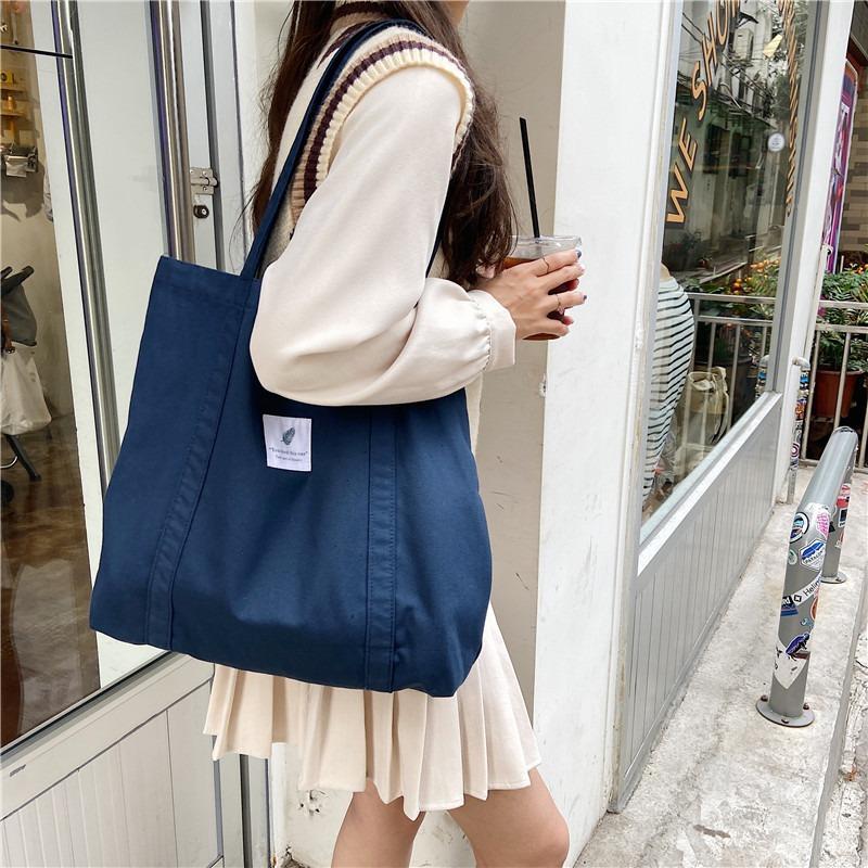 

2 coffee solid color small fresh simple literary retro women s shoulder canvas bag bag tote bag