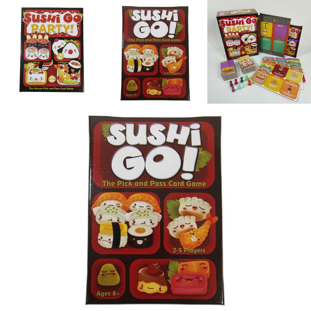 Stolní hra Sushi Go Party se světlými barvami pro setkání dětí a teenagerů