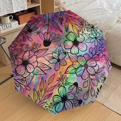 1pc Floral Pattern Pattern Umbrella Design Automatic Opening and Closing Umbrella, High-quality Travel Umbrella, Lightweight and Portable, -1002126
