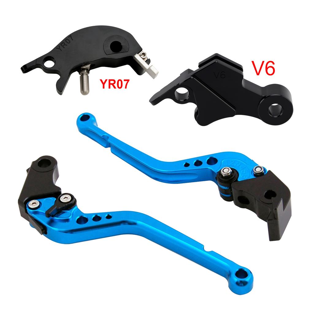 Langer Kupplungsbremshebel passend für YAMAHA XSR900 XSR900GP MT-09 MT-09SP 2024-2025 Blau