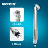 NICEDEN Dental 45 Degree LED High Speed Handpiece E-generator Integrated Small Head Push Button Handpiece Single Water Spray