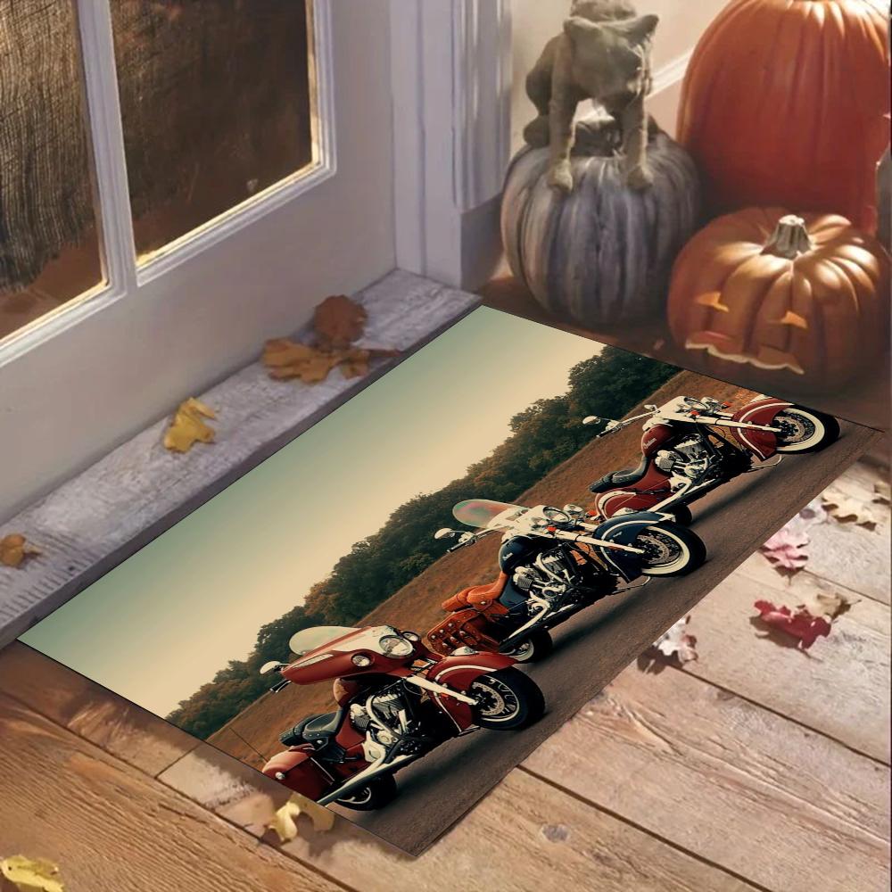 1ks Vintage Moto Koupelnové Absorpční Rohožky Protiskluzové Rohožky Domácí Dekorace Koberce Domácí Kuchyňské Podlahové Rohožky