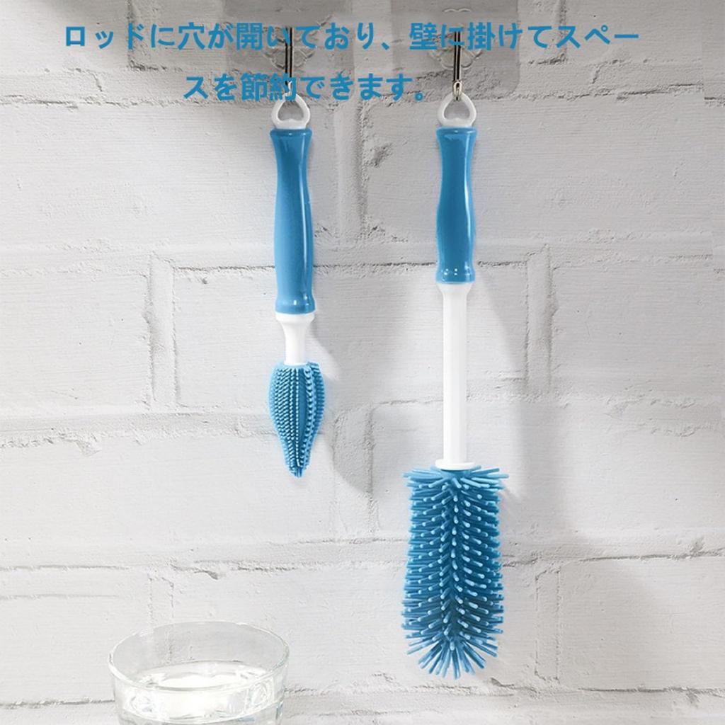 3-Piece Silicone Baby Bottle Nipple Straw Brush Set, Odor-Resistant, 360-Degree Rotating Nipple Cleaner, Ideal for Cleaning Baby Bottles, Rotating