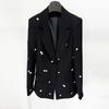 High-End Sequin Color Block Suit Jacket & Fishtail Skirt Set - Early Spring 2026