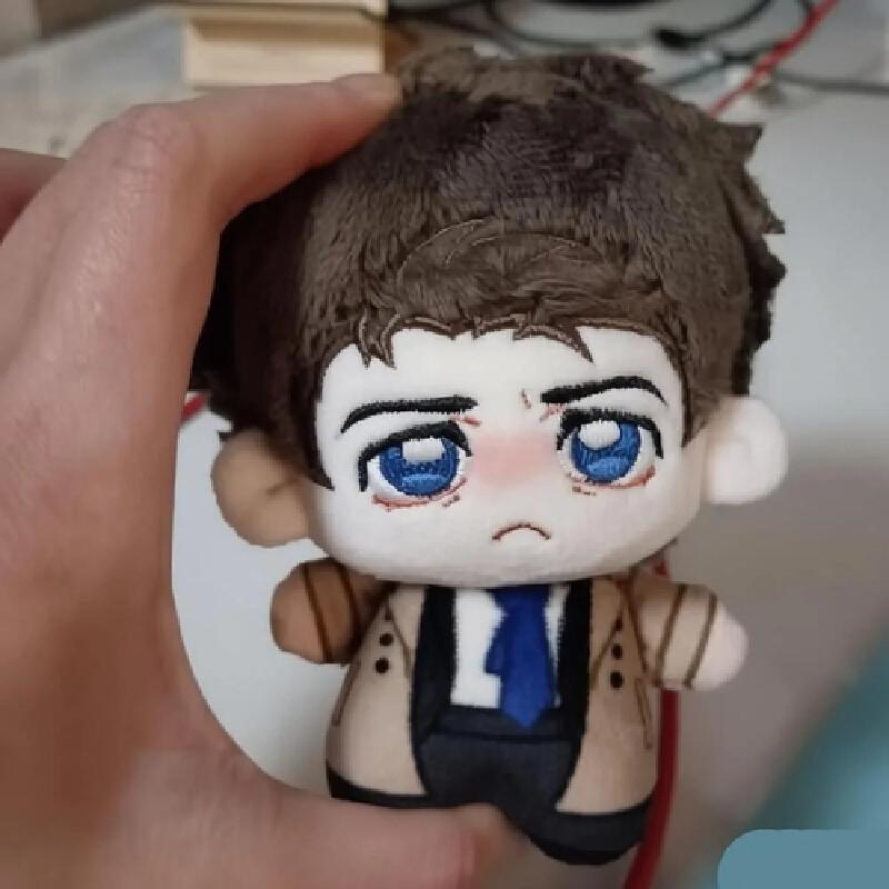 Supernatural Castiel 10cm Cotton Doll Nunu Printed Plush Stuffed Toy Fanart Chibi Angel Keychain Collectible Gift for Fans