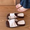 Sheepskin Version Retro Pleated Metal Set Toe Slippers Women's Summer Wear Thick Bottom Not Tired Feet Temperament Cool Slippers