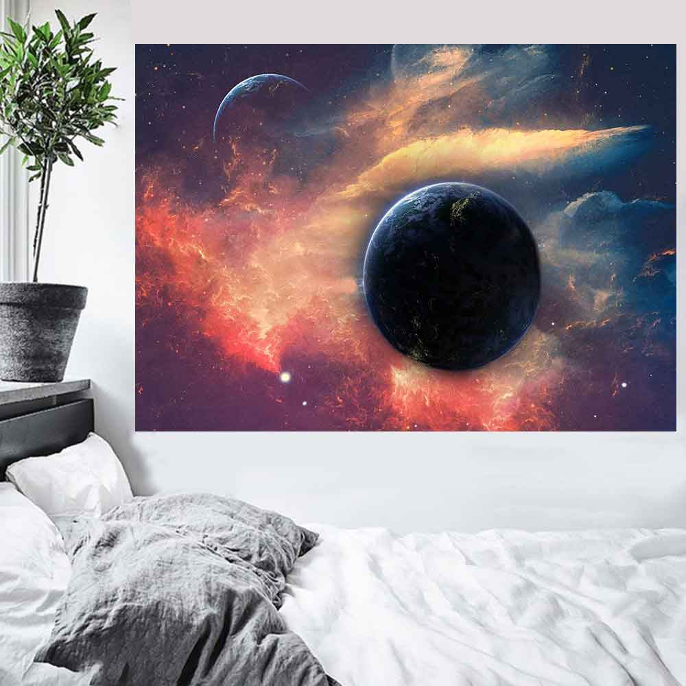 

Звездное небо гобелен психоделический Галактика планета искусство настенный гобелен спальня комната эстетика настенный домашний декор 100X75CM
