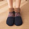 1 Pair Winter Floor Socks Thickened Fuzzy Plush Jacquard Warmth Retention Anti-slip Sole Leg Warmer Fall Winter Floor Socks Holiday Gift
