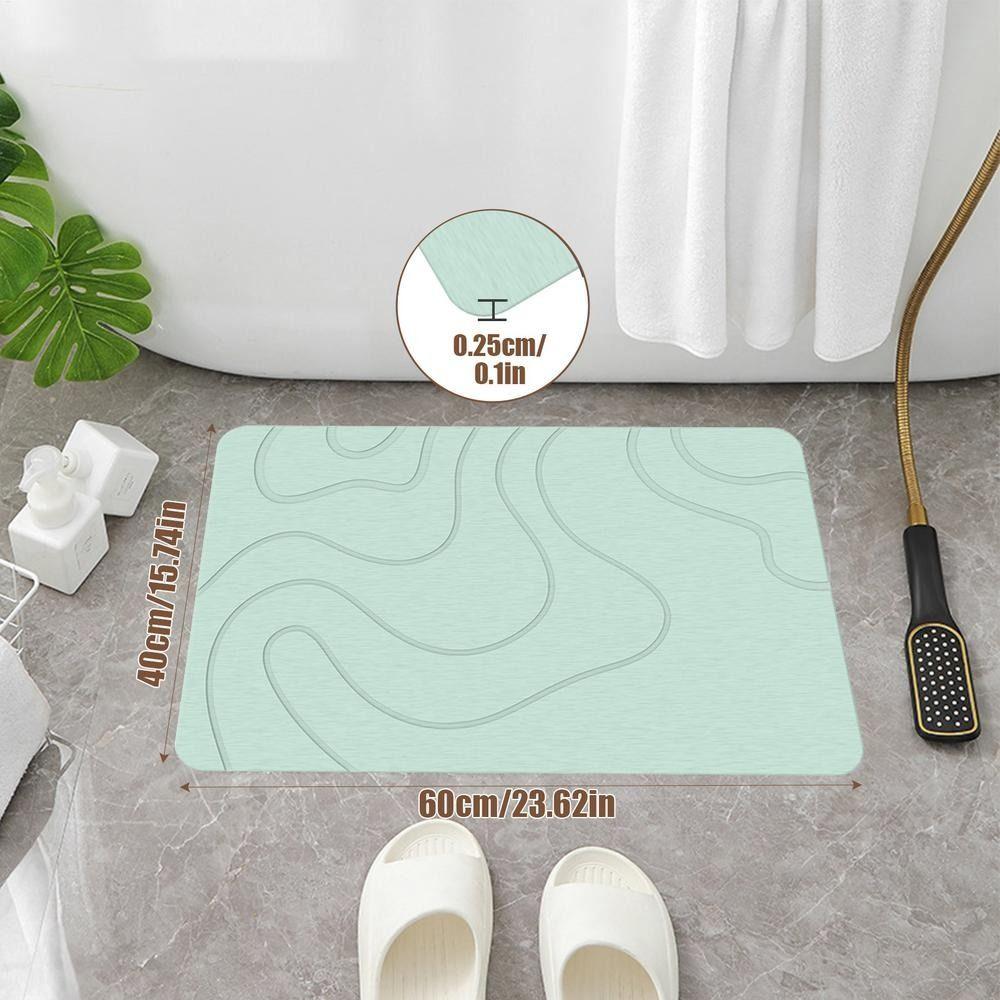 Durable 40x60cm Bathroom Anti-slip Mat Super Absorbent Diatomite Stone Bedroom Door Mat Anti-Slip Entrance Carpet
