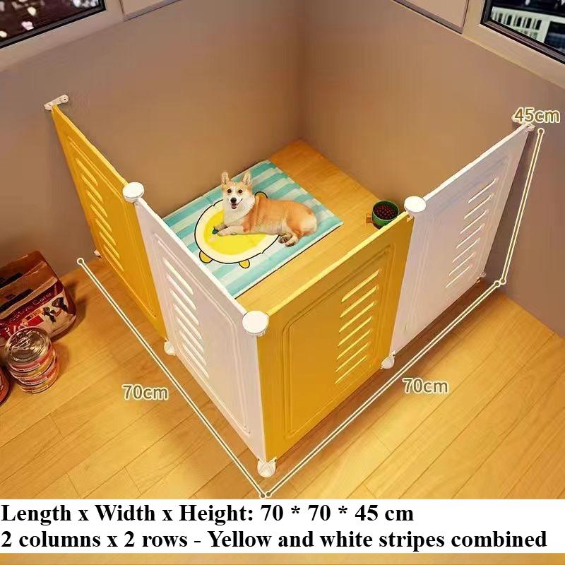 Dog Enclosure Household Small Dog Superlarge Free Space Indoor Isolation Pet Cage Training Toilet Fence Dog Den Free Combination