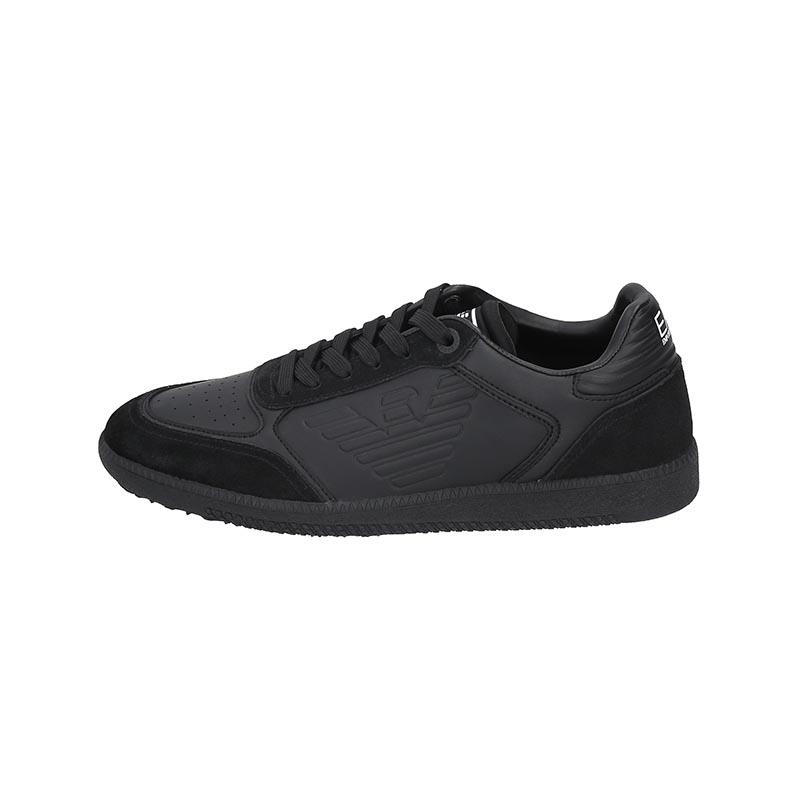 

Emporio Armani Pu Leather Fabric Lace-Up Sneakers Unisex sneakers black 7X000405AF19826MC357 38