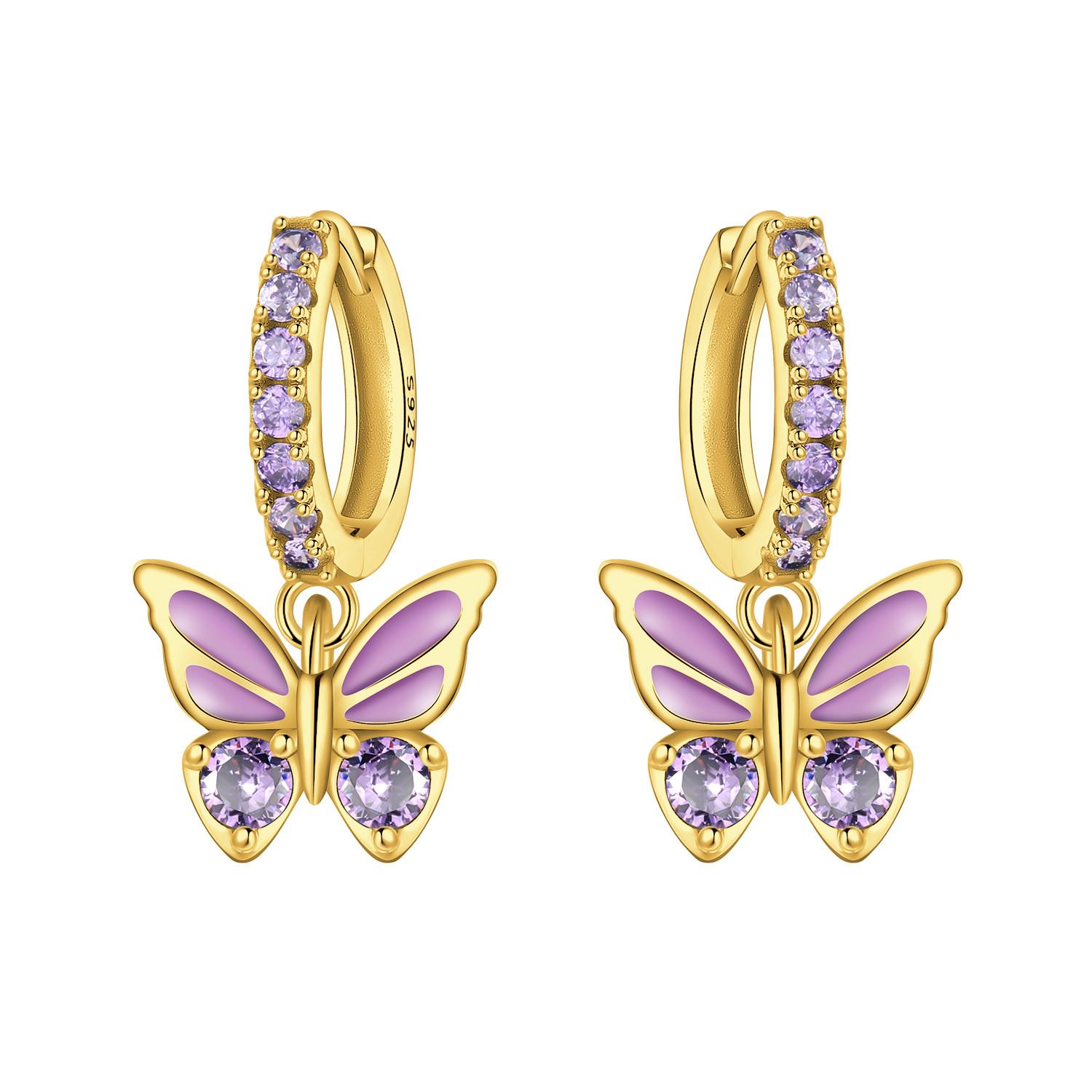 2026 Original 925 Sterling Silver Double Hoop Starlit Earrings Fashion 18K Gold Hoop Earrings for Women Piercing Jewelry Aretes
