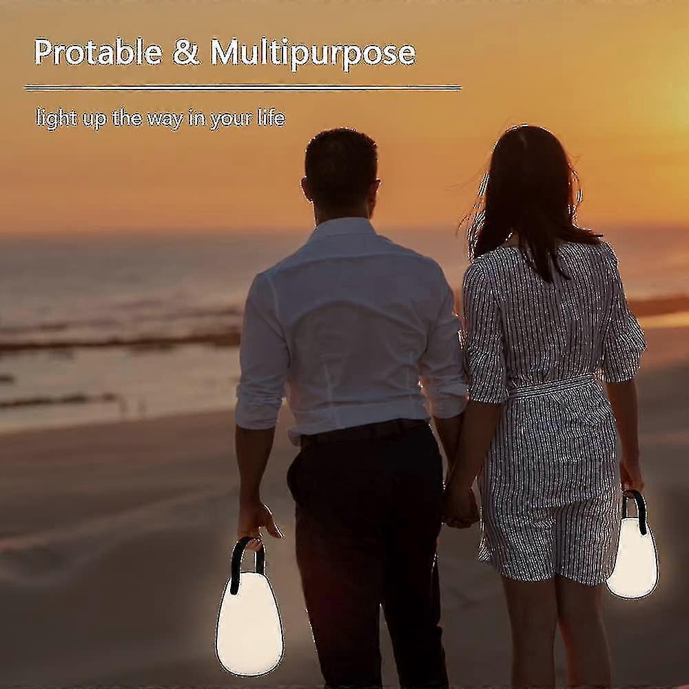 Rechargeable Table Lamp Outdoor Led 8 Colors Dimmable Wireless Table Lamp With Remote Control, 4 Dimmable Levels, Eye Protection 3000k [energy Class A