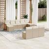 VidaXL Garden Lounge Set with Cushions 10 Pcs, Patio Sofas, Patio Furniture Set, Outdoor Furniture, Beige 3228067