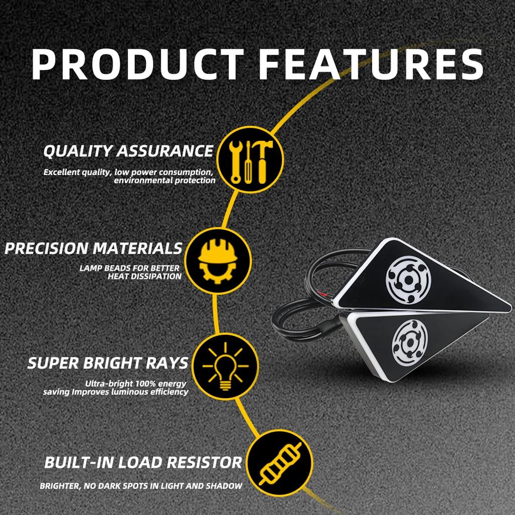 2pcs Universal Car LED Devil Eyes Light Demon Eyes Headlight Motorcycle Mini Turn Signal Flasher Tail Lamp Decoration Light