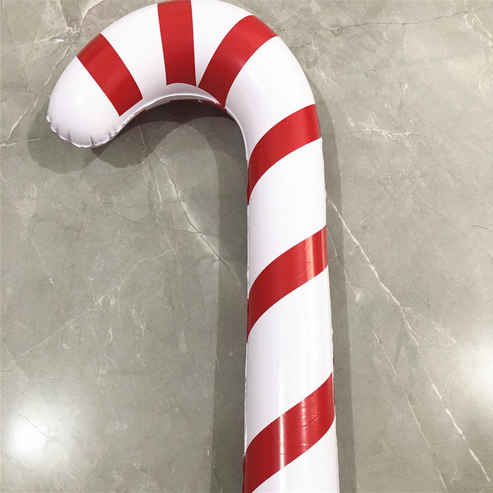 Bâton de marche gonflable du Père Noël Accessoires de fête Bâton à suspendre pour sapin de Noël PVC Léger Portable pour fournitures festives