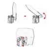 AQIMY Universal Motorcycle Wind Deflector, Adjustable, Acrylic, Compatible with Honda/Yamaha/Suzuki/Harley-Davidson and Others, Airflow Adjustment, Wi