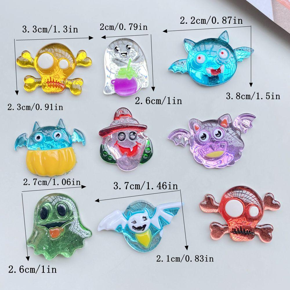 7PCS New Resin Cute Cartoon Halloween Series Flat Back Home Decor DIY Scrapbook Crafts Jewelry Accessories