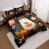 3pcs Halloween Pumpkin Monster Duvet Cover Set without Core, Quilt Cover with 2 PillowcasesSoft and Machine Washable