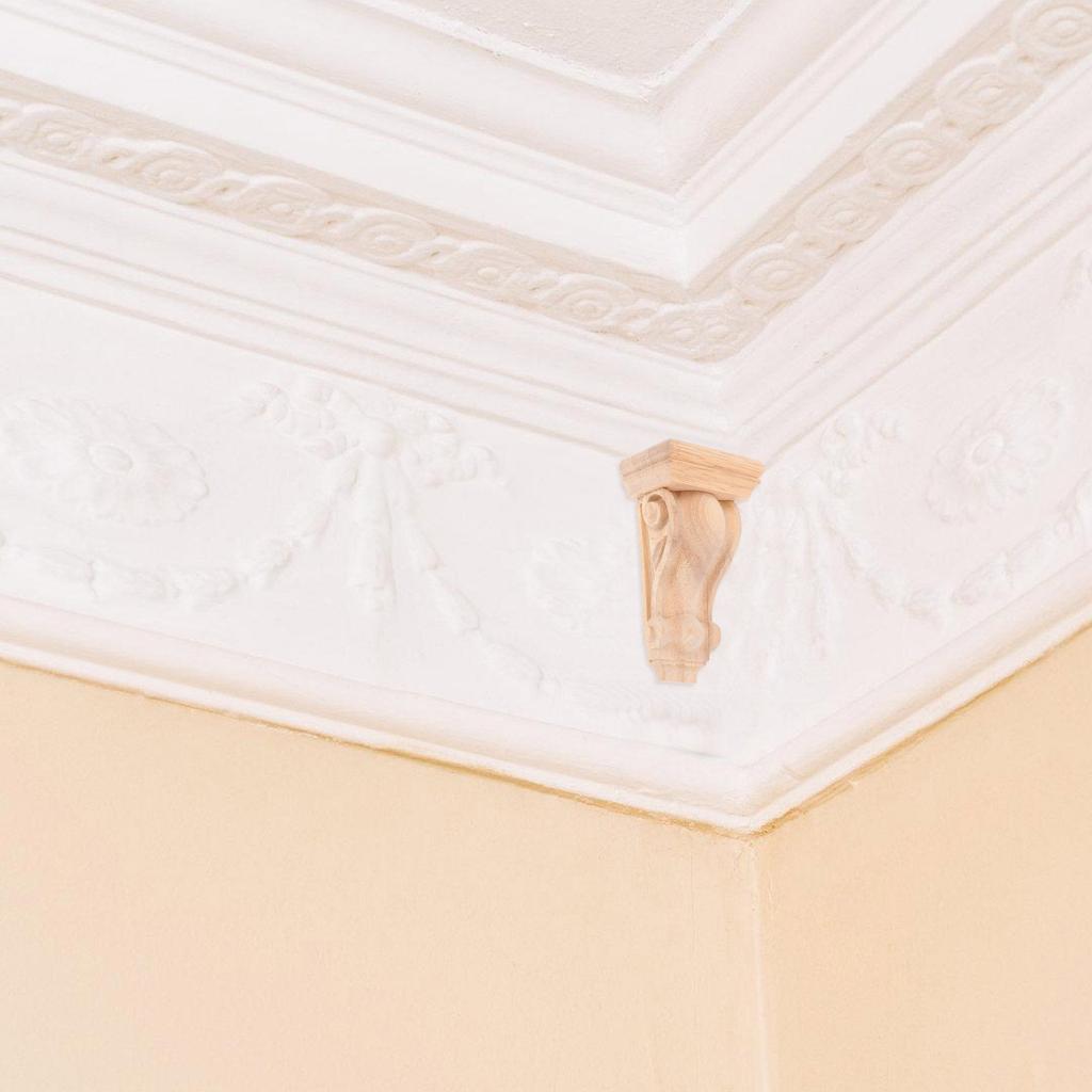 Roman Column Wood Corbels Solid Wood Vintage Decorative Shelf Bracket Wall Corner Trim for Fireplace Mantel Beam Support Home