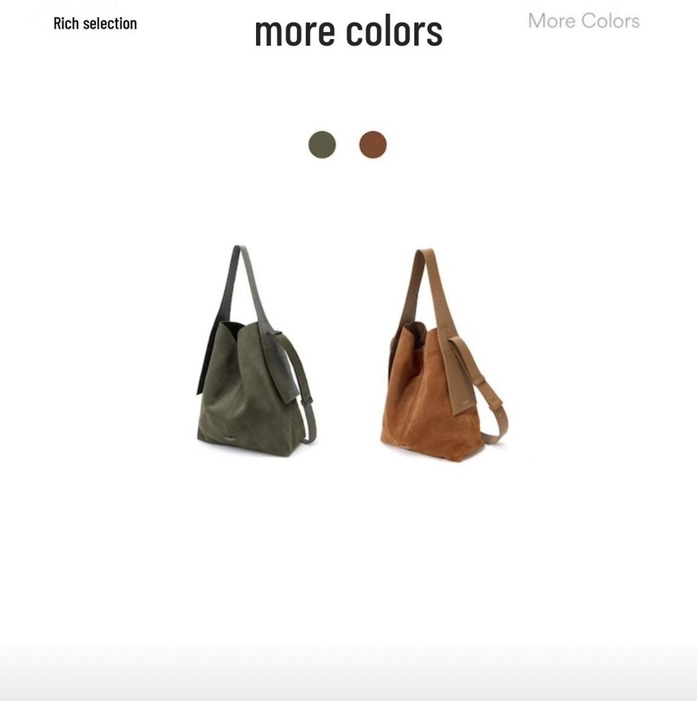 Songmont Yamashita Arimatsu Suede Tote: Large Capacity, Versatile Commuting Crossbody Shoulder Bag