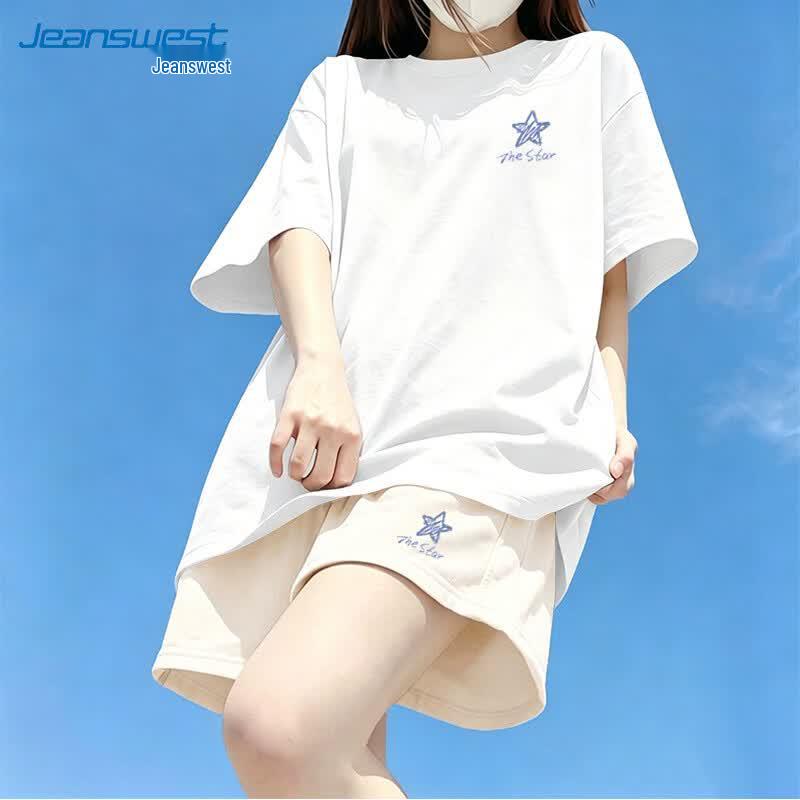 Jeanswest Women's Cotton T-shirt & Shorts Set