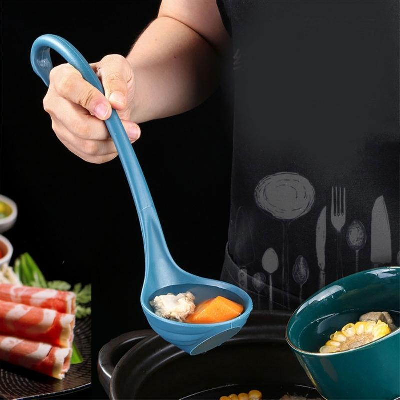 Elegant Cygnus Designs Soup Ladle with Long Handle and Tray Perfect for Home Kitchens and Cooking Enthusiasts