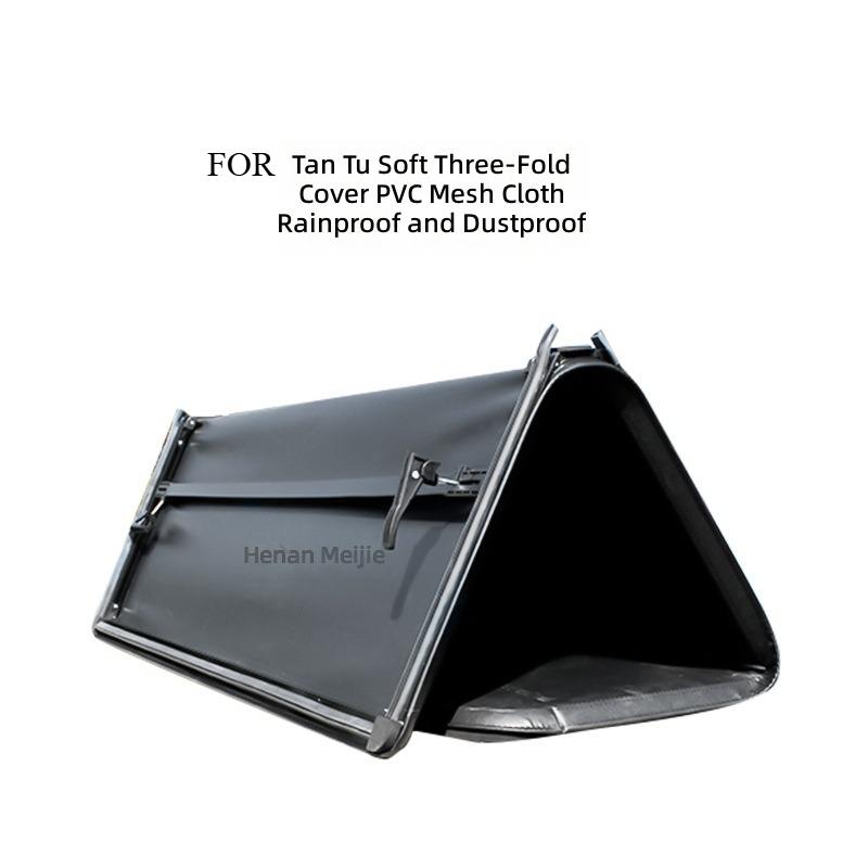 Soft Tri-Fold Tonneau Cover For Mitsubishi Triton L200 , PVC Roll-Up Truck Bed Cover, Waterproof & UV-Resistant, Tailgate Access