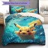 Pikachu Pokémon Pattern Bedding Home Decoration Birthday Gift (1 * Duvet Cover + 2 * Pillowcase, Without Core)