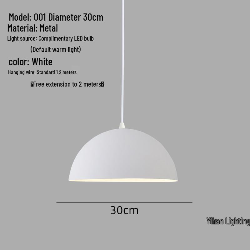 Modern Nordic Single-Head Pendant Light for Hotels, Bars, and Restaurants - Industrial Retro Style Lampshade.