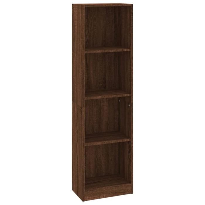 VidaXL Bibliothèque 4 niveaux Chêne marron 40x24x143cm Bois ingénierie 816067