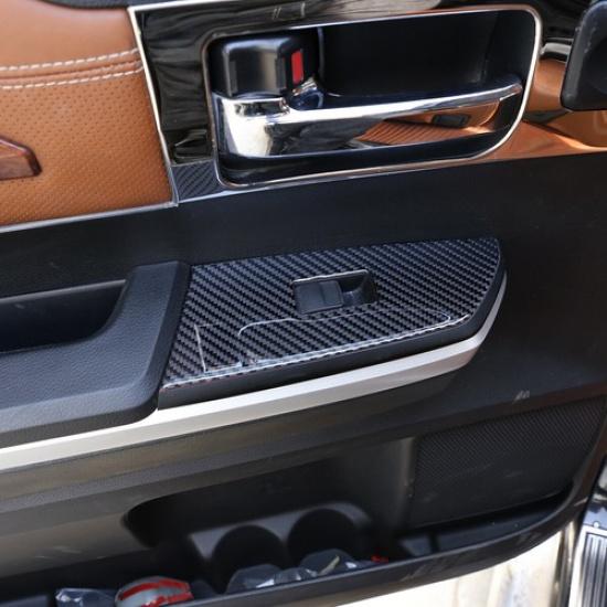 Carbon Fiber Interior Door Window Switch Cover Trim for Toyota Tundra 2014-2018