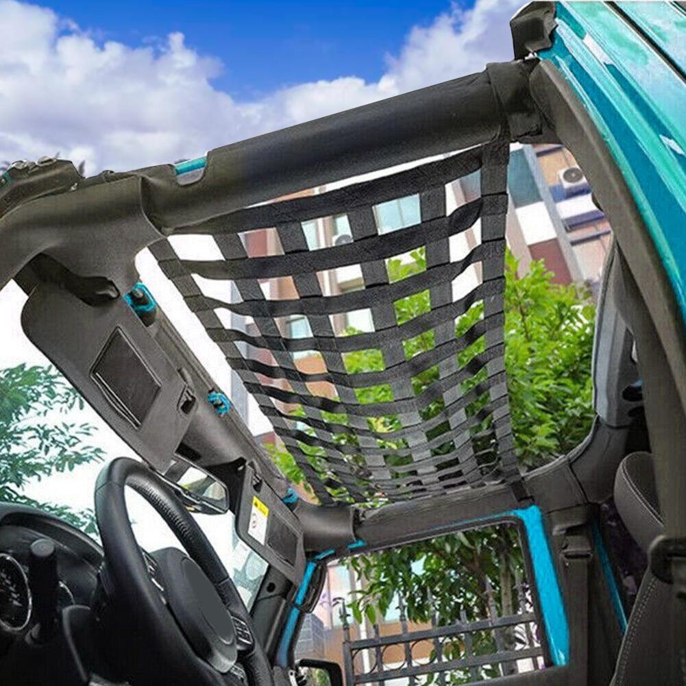 Rede de Hammock para Rack de Teto Multifuncional de Carro Rede Protetora Tecelagem de Alta Qualidade Para Jeep Wranlger TJ JK JL 1997-2019