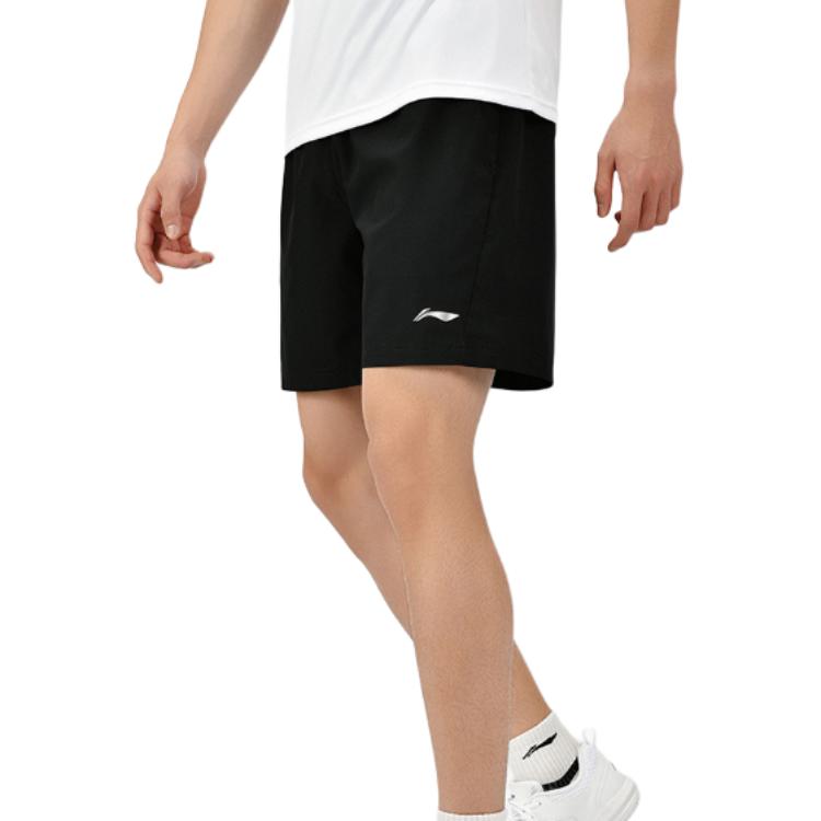 Li-Ning Badminton Series Versatile Creative Logo Loose Pullover Short Sleeve Lightweight Quick-Dry Shorts Casual Sports Suit ATSV627-2+AAPV137-1