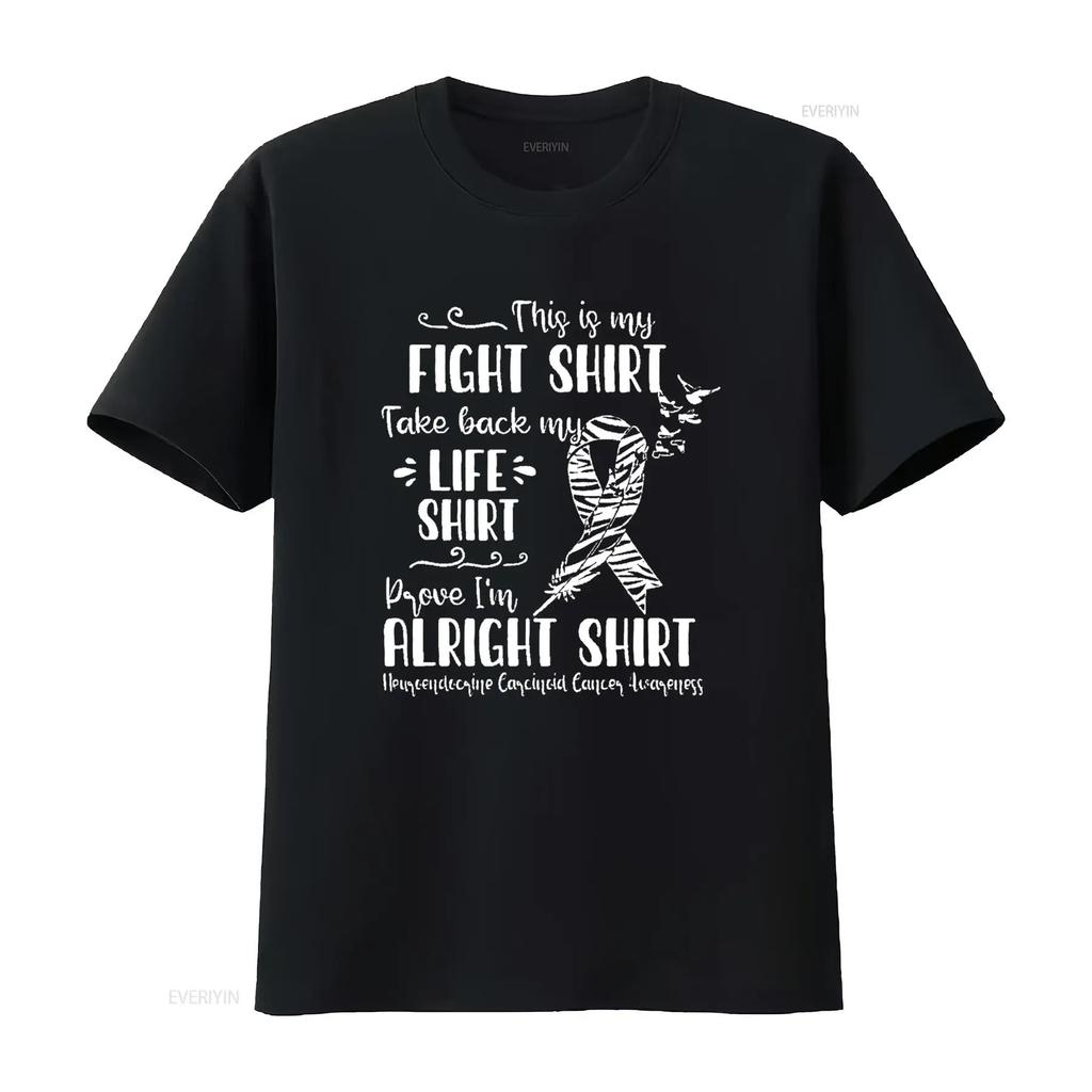 Neuroendocrine Carcinoid Cancer Awareness My Fight Womens T Shirt Black 2X Large Vintage Washed Stretched Casual Versatile